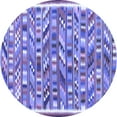 thumbnail image 1 of Ahgly Company Indoor Round Abstract Blue Contemporary Area Rugs, 7' Round, 1 of 4