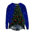 thumbnail image 2 of Womens Christmas Sweater Sweaters Women Cozy Christmas Print Sweater with Round Neck and Long Sleeves for A Chilly Winter Day, 2 of 4