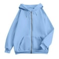 thumbnail image 3 of AJHSAKLt Zip Up Hoodie Custom Hoodies for Men And Women Design Your Own Customized Text Photo Womens Hoodies Sky Blue, 3 of 8