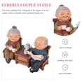 thumbnail image 4 of MasteelfCA 1 Pce Couple de Personnes Âgées Figurines en Résine Ornement Maison Cadeau de Saint-Valentin, 4 of 9