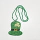thumbnail image 1 of Diadema con lazo para festival, sombrero pequeño verde para el día de San Patricio, collar con trébol, 1 of 5