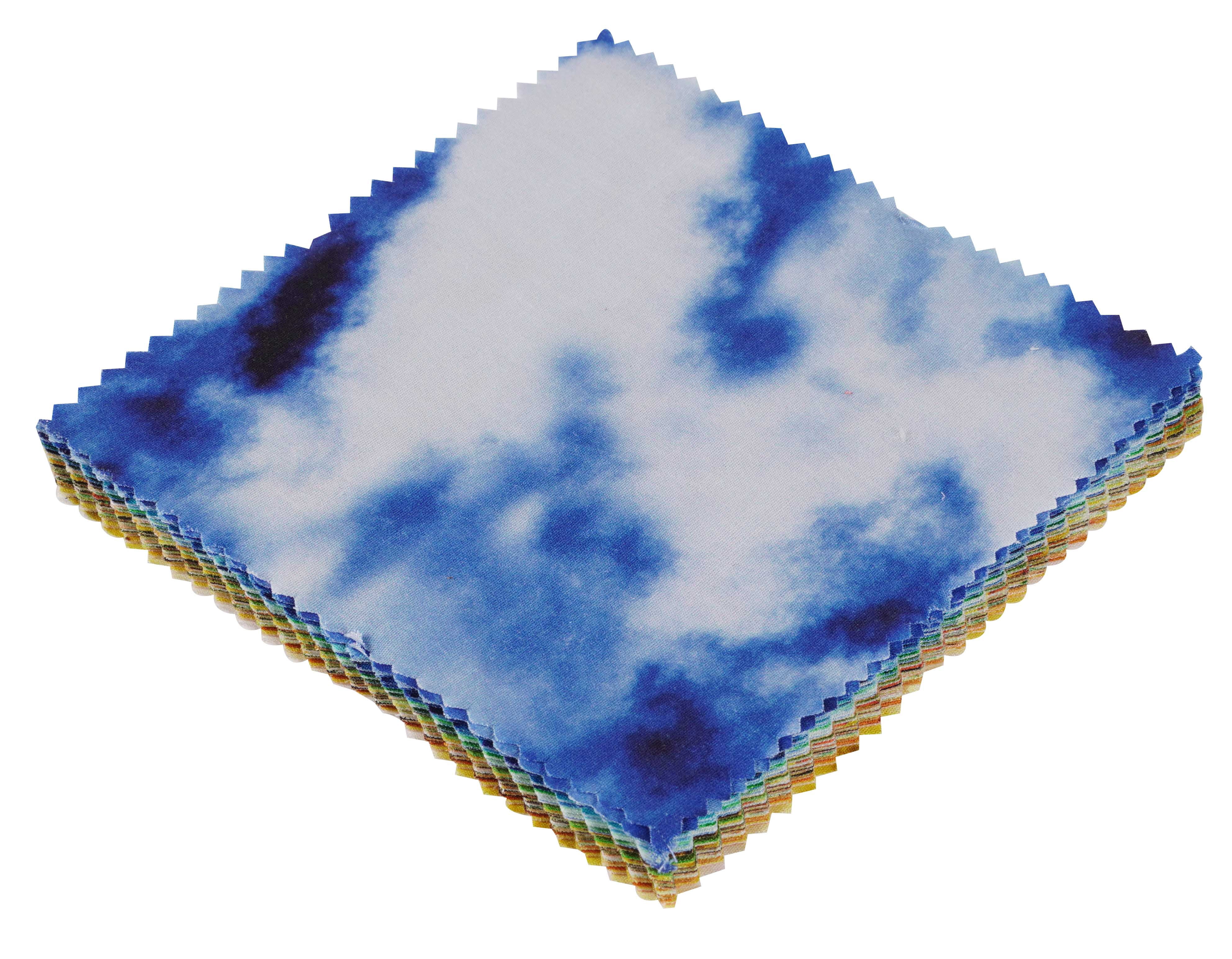 Soimoi Precut 10-inch Tie & Dye Prints Cotton Fabric Bundle Quilting Squares Charm Pack DIY Patchwork Sewing Craft- Multicolor