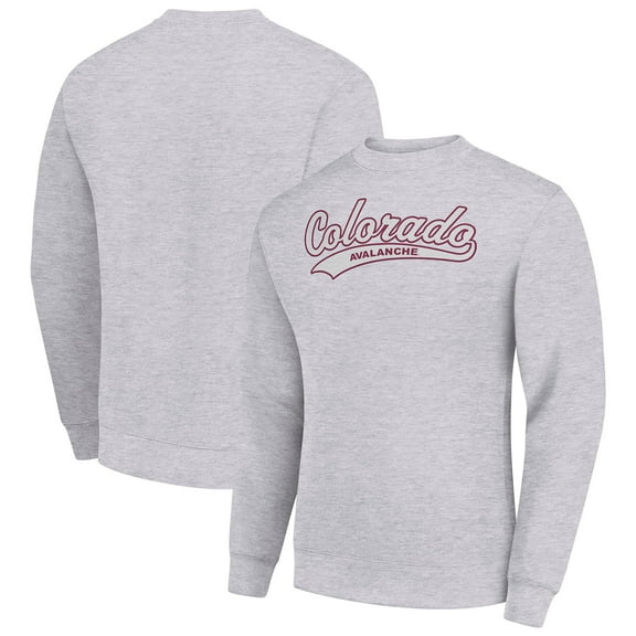 Men's Starter  Heather Gray Colorado Avalanche Tailsweep City Pullover Sweatshirt