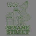 thumbnail image 2 of Junior's Sesame Street Group Green Outline 1969 Cowl Neck Sweatshirt, 2 of 4