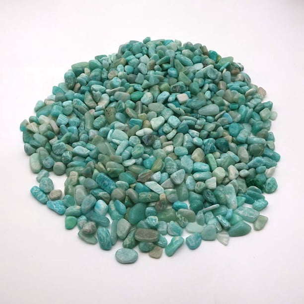 Xiao Hua 1 pieza de piedra natural irregular verde, piedra triturada no porosa, adecuada para peceras, decoración de plantas en macetas, accesorios de joyería hechos a mano (5-7 mm)