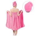 thumbnail image 4 of HURRISE Women's Bath Wrap Set Soft Adjustable Towel Bathrobe With Fast Dry Hair Drying Cap, Soft Spa Bath Body Wrap Set Spa Strapless Shower Towel Kits, 4 of 6