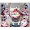 thumbnail image 2 of DEZICAKES Crispy Vanilla Pink Dog Birthday Cake- Edible Puppy Party Crispy Vanilla Rice Cake Perfect Dog Party Cake Boxed,Iced and Decorated, 2 of 12