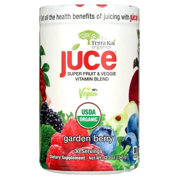 Terra Kai Organics Juce Fruit and Veg. Blend Drink, Garden Berry 12.2 oz -2 Pack