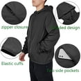 thumbnail image 2 of DODOING Men's Hooded Windbreaker Jacket Lightweight Jacket Zip Up Windbreaker Rain Jacket Outdoor Casual Sportswear, 2 of 8