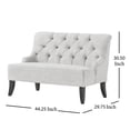 thumbnail image 5 of Benjara Ohio Loveseat Settee, 44 Inch Button Tufted Gray, Solid Birch Wood, 5 of 5
