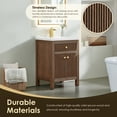 thumbnail image 6 of Cerrito 24" Wood Vanity in Brown Oak Ceramic Integrated Sink no Mirror, 6 of 18