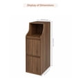 thumbnail image 2 of Gineuiia Fluted Narrow Nightstand, Skinny Side Table with 2 Drawers, Vintage, Bedside Table Modern, Bedroom Night Stand, End Table Small, Living Room, Walnut, 2 of 8