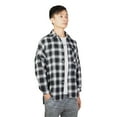 thumbnail image 3 of Men's Button Down Regular Fit Long Sleeve Plaid Casual Shirts 2XL-5XL,Red/Black, 3 of 9