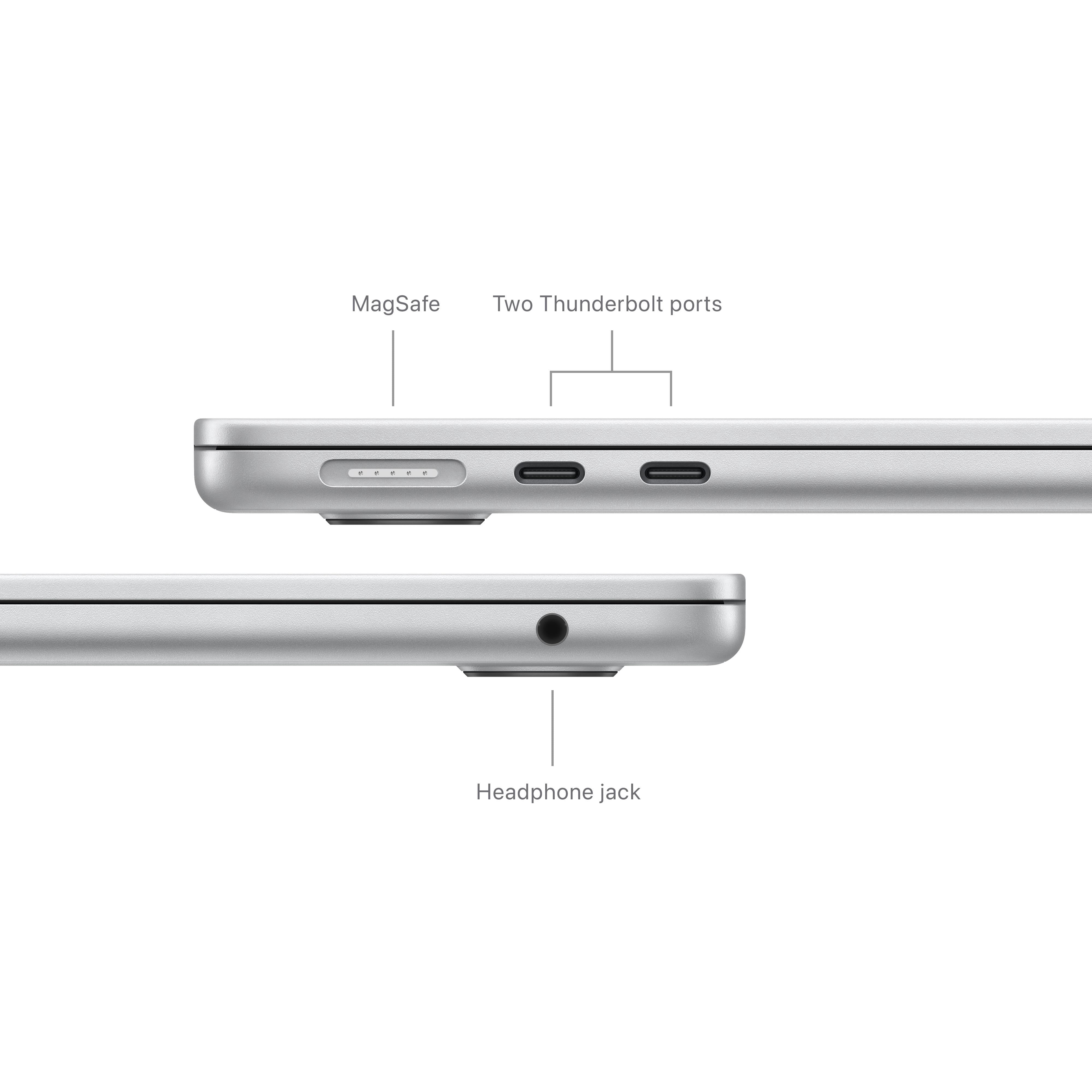 13-inch MacBook Air: Apple M3 chip with 8-core CPU and 8-core GPU, 8GB, 256GB SSD - Silver