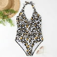 thumbnail image 5 of Cathalem Maillots de Bain Modestes pour Femmes Entraînement Athlétique Contrôle du Ventre Vêtements de Bain, Café m, 5 of 5