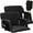 Black, variant on Pinypikaka Stadium Seats with Back Support and Padded Cushion 20.5" Bleacher Chair with Anti-Slip Mat - Reclining Stadium Football Seats - 6 Adjustable Angle, Large Pockets, Cup Holders
