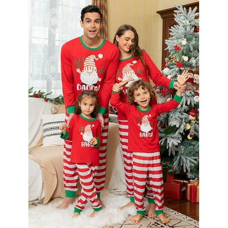 

AMILIEe Family Matching Christmas Pajamas Set Santa Claus Sleepwear Xmas PJS Set for Couples and Kids