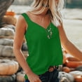 thumbnail image 2 of Spring Tops for Women Tank Tops for Women Women's Sleeveless V-Neck Solid Color Block T-Shirt Loose Casual Tank, 2 of 4