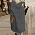 thumbnail image 4 of Fgnfyis Manteau Trench Décontracté pour Femme, Mode, Uni, à Capuche, Mi-Long, comme Cardigan, Longs Cardigans pour Femmes, Gris, G, 4 of 6