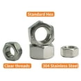 thumbnail image 4 of HLONK Écrous Hexagonaux 7/16”-14 (60 Pcs) Acier Inoxydable 304 (18-8) Matériel Filetage Grossier, 4 of 6