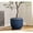 Blue, variant on Indoor ceramic planters, outdoor large planters with drainage holes and rubber plugs, modern decorative glass planters