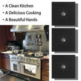 thumbnail image 3 of 4Pcs Stove Burner Covers   Reusable Square Gas Range Protector Heat Resistant Non-stick Stove Liner Covers for Kitchen Easy to Clean 11‘‘ x 11‘‘, 3 of 9
