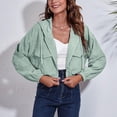 thumbnail image 4 of yoeyez Womens Trendy Outwear Women's Autumn Winter Hooded Corduroy Jacket Loose Drop Shoulder Long Sleeve Short Jacket Chaquetas de Mujer de Vestir, 4 of 7