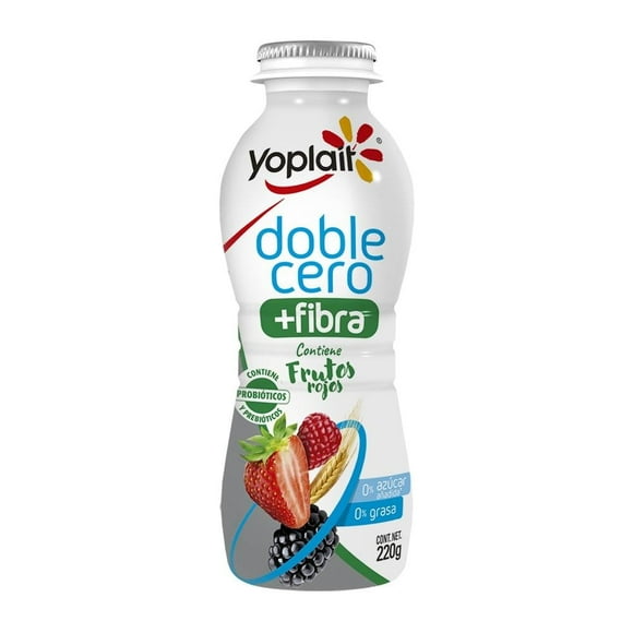 Yoghurt bebible Yoplait doble cero frutos rojos 220 g