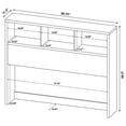 thumbnail image 2 of Pemberly Row 49" Wood Queen Bookcase Headboard in Mango Brown, 2 of 8