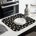 thumbnail image 3 of Pioneer Flower Floral Print Pattern Kitchen Dish Drying Mat 1 Pack, Ultra Absorbent Microfiber Drainer Mat, 16"x18", 3 of 6