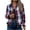 Purple, variant on Women Shirts Casual Zip Up Flannel Plaid Jackets Long Sleeve Baggy Outwear Coat Fall Pockets Jacket,Brown Women Shirts L