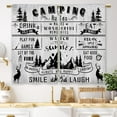 thumbnail image 6 of Farmhouse Camping Rules Kitchen Curtains Rustic Black White Small Short Cafe Window Curtains Vintage Farm Country Retro Bathroom Window Drapes Treatment Tier Curtains 2 Panels (27.5x39 Inch), 6 of 6