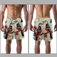 thumbnail image 3 of luoweisi Men's Beach Shorts Quick Dry Swim Trunks with Mesh Lining Woodpecker M, 3 of 5