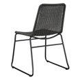 thumbnail image 4 of 22 Inch Dining Chair Set of 2 Brown Rattan Woven Seat Black Metal Frame - Saltoro Sherpi, 4 of 5