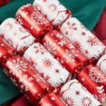 thumbnail image 6 of Joyfy 10" Christmas Crackers Party Table Favor, 10 Pcs No Snap Red & White Snowflake Design with Party Hat Joke & Little Gift for Xmas Holiday Dinner Traditions, 6 of 9