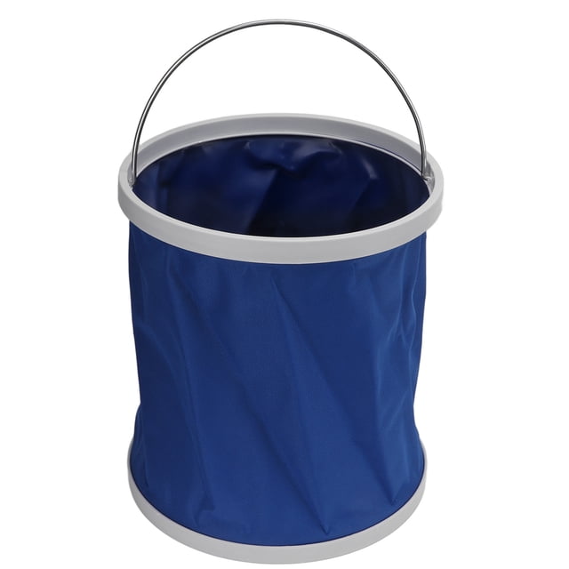 Cubo de pesca de 11L, cubo de pesca impermeable plegable multiusos para lavado de coches en la playa, almacenamiento al aire libre