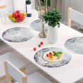 thumbnail image 6 of Ryvnso Winter Mountains and Flowers Round Plate Mats Dining Table Placemat Set of 6 for Holiday Decoration, 6 of 7