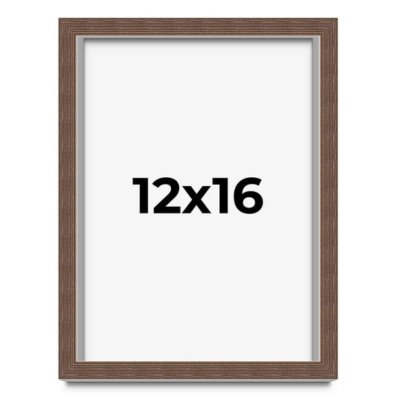 12x16 Shadow Box Frame Brown | 1.125 inches Deep Real Wood Rustic Shadowbox Display Frame | UV