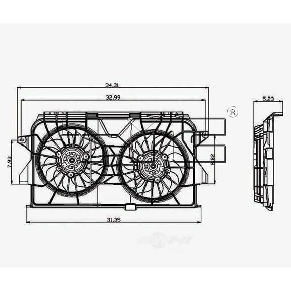 Dual Radiator and Condenser Fan Assembly Fits select: 2005-2007 DODGE GRAND CARAVAN, 2005-2007 CHRYSLER TOWN & COUNTRY