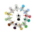 thumbnail image 4 of simhoa 12 Pcs Pendentif en Alliage Filigrane Creux avec Perles de Verre Cristal Rouge, 4 of 8
