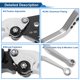 thumbnail image 4 of Palancas de freno y embrague cortas Unique Bargains para Aprilia Tuono V4R 2011-2016, palanca de freno ajustable en 6 posiciones, aleación de aluminio T6 6061, tono plateado, 4 of 7