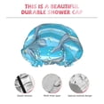 thumbnail image 4 of Dolphin Shower Cap, Reusable Bath Hair Hat for all Hair Lengths Hair Cover with Elastic Band Double Waterproof Layers Bathing Hat, 4 of 5