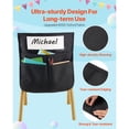 thumbnail image 3 of Classroom Chair Organizer Pockets,12-Pack Black 17x19 " Chair Back Storage with Name Tags for School,Kindergarten,and Home Use, 3 of 11