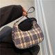 thumbnail image 5 of Bolso Retro Otoño E Invierno Versátil Lona A Cuadros Con Hombro Pu para Axila 8276 (azul Oscuro) Azul Oscuro, 5 of 9