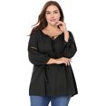 thumbnail image 1 of BluTop Cuello Redondo Mangas Raglán TalExtPaMujer Negro 4XL, 1 of 7