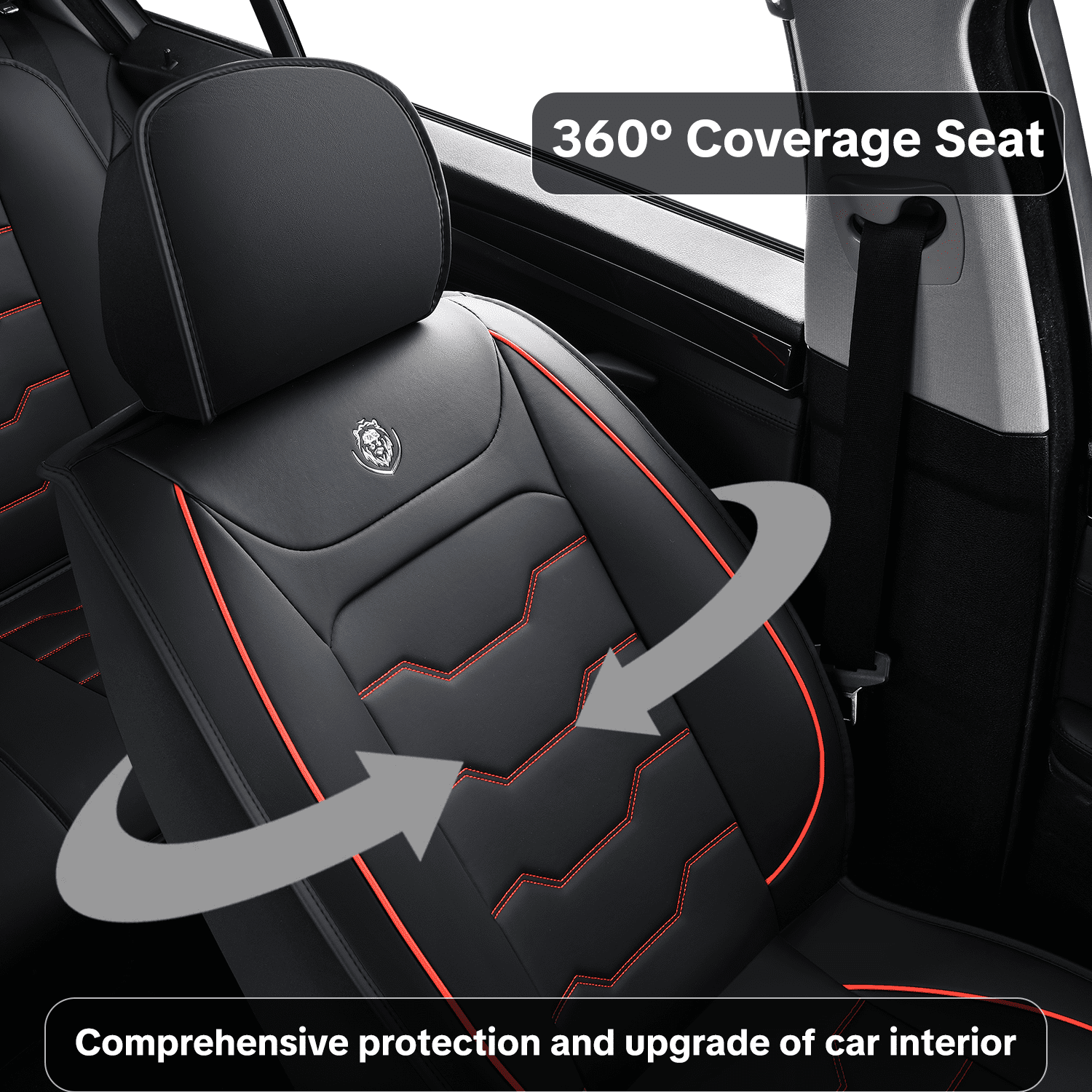 Car Seat Covers for Toyota RAV4 2025 Perfect Fit for Car Seats, Waterproof Faux Leather, Protecting Car Interiors, 5-Seat Full Set, Easy Installation