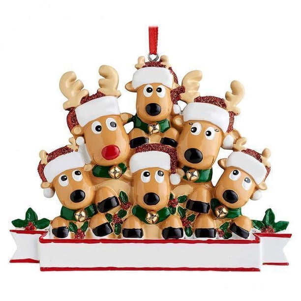 Conjunto de Ornamentos Navideños para , Figuras de Venado y Reno, Decoración Encantadora 6 piezas
