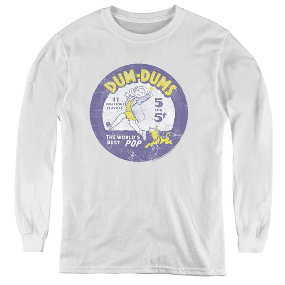 Dum Dums/Pop Parade Youth Long Sleeve T-Shirt White