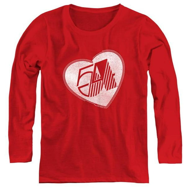 Studio 54 & I Heart Studio 54 Womens Long Sleeve Tee Shirt - Red, Extra  Large 