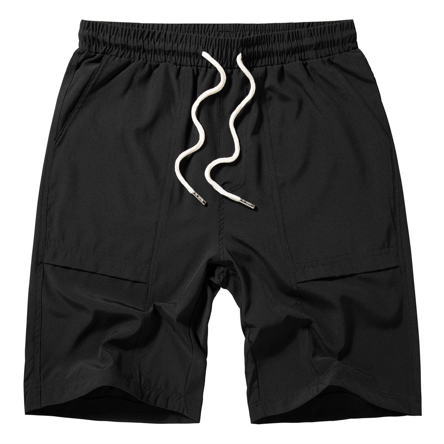 Vcansion Mens Summer Casual Shorts Quick Dry Shorts Basketball Running Shorts with Pockets Balck